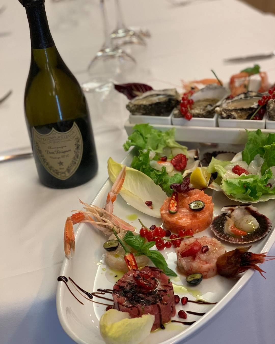 cruditè di mare sul lago di garda