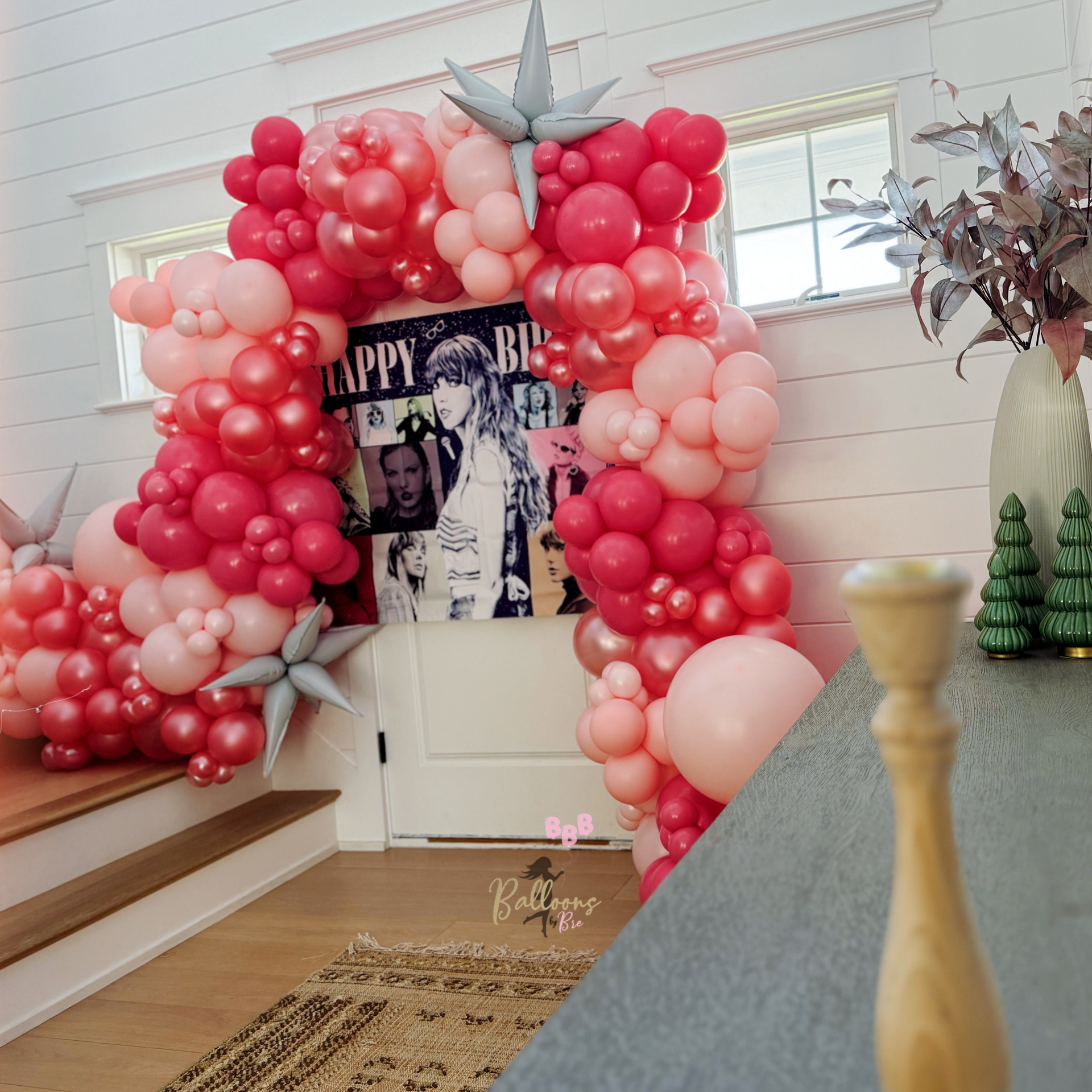 Elegant custom balloon décor installation