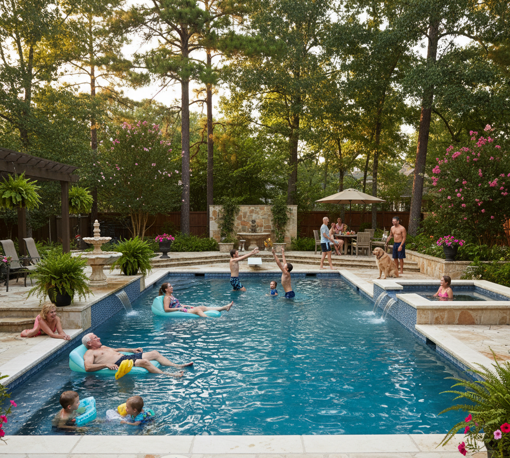 Pool Builders The Woodlands TX