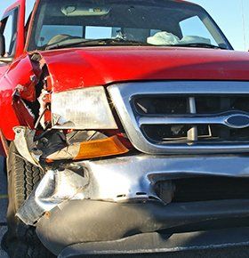 Damaged Red Car — Little Rock, AR — Dabbs & Pomtree Attorneys at Law Damaged Red Car — Little Rock, AR — Dabbs & Pomtree Attorneys at Law