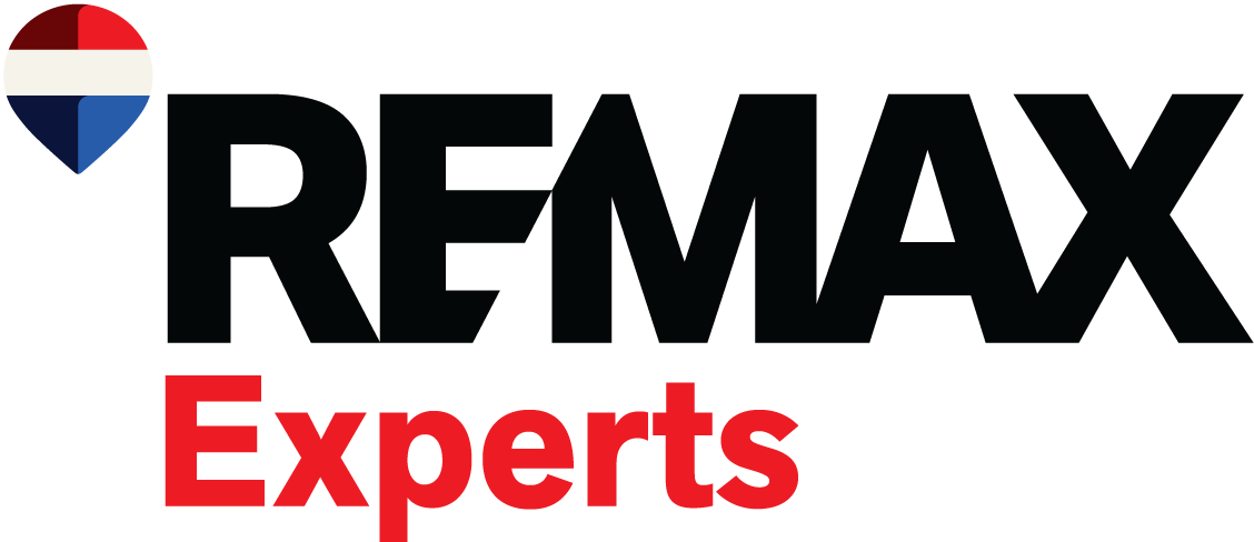 RE/MAX Experts logo in black and red with a small red, white, and blue balloon icon