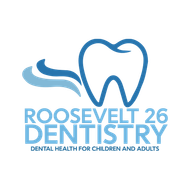 A logo for roosevelt 26 dentistry dental health for children and adults