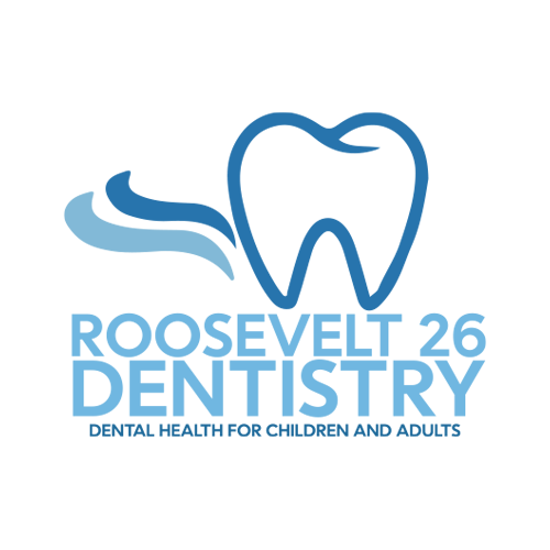 A logo for roosevelt 26 dentistry dental health for children and adults