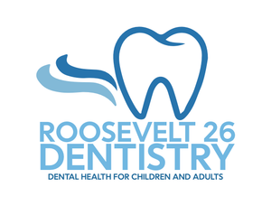 A logo for roosevelt 26 dentistry dental health for children and adults