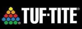 TUF-TITE logo with multicolored pyramid icon on black background