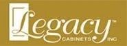 Legacy Cabinets Inc. logo on a gold background; the