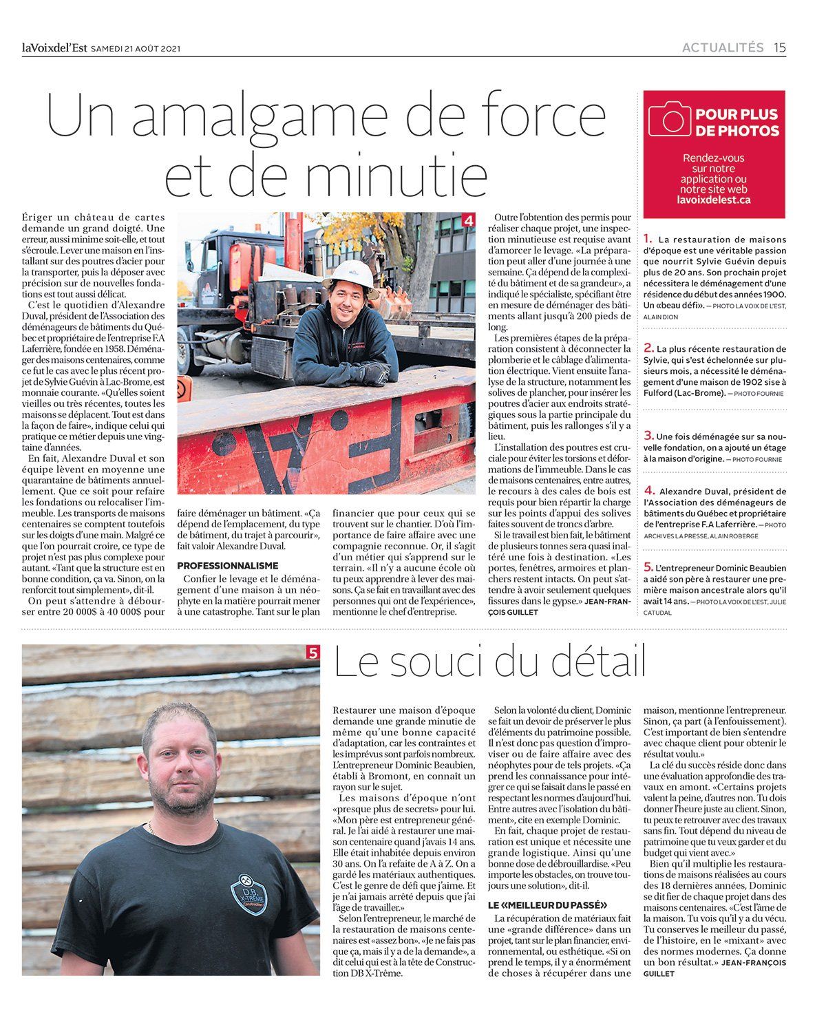 La Voix de l'est Transport Laferrière