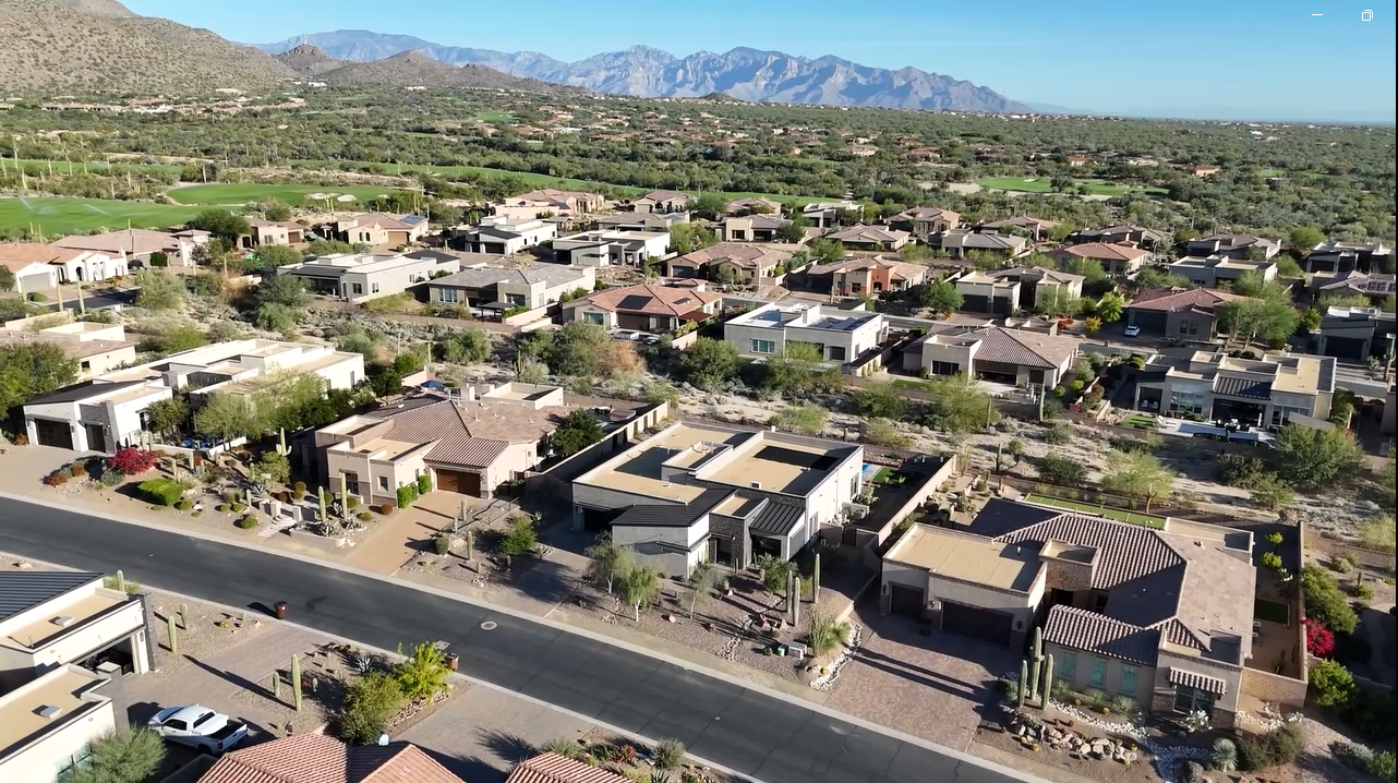 Picturesque mountain views of Dove Mountain, Marana, Arizona.