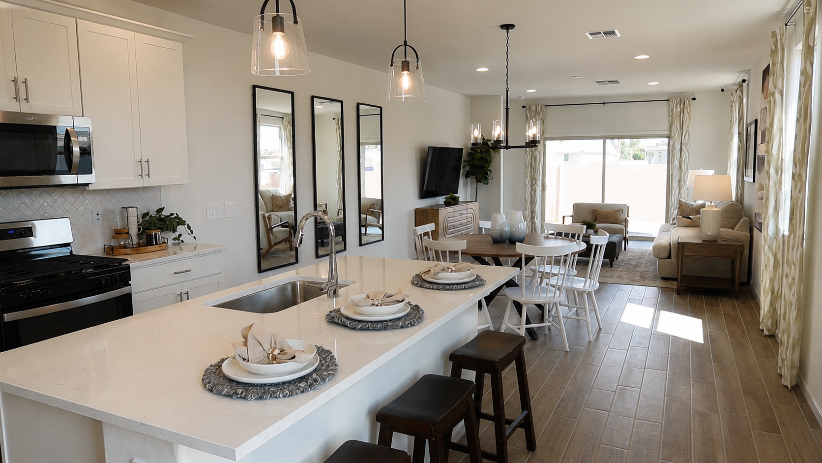 Inside the 4-bedroom Opal floor plan by Meritage Homes at Summerstone, Tucson, AZ