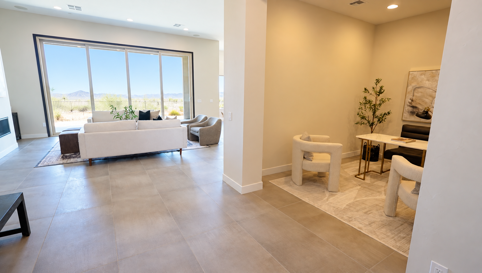 Inside this 12-ft ceiling home in Catalina Foothills by Fairfield Homes, Tucson, AZ