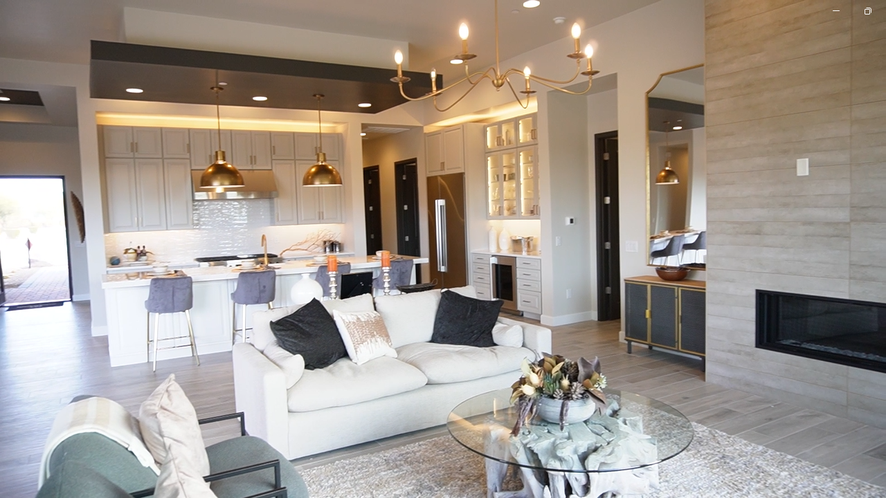 Luxurious entertaining space and modern kitchen at Rancho Soldados by Fairfield Homes