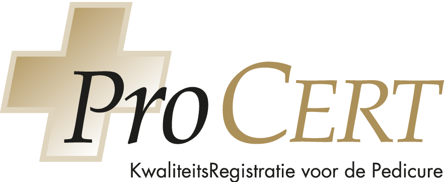 Logo for ProCERT with a gold cross and the words 