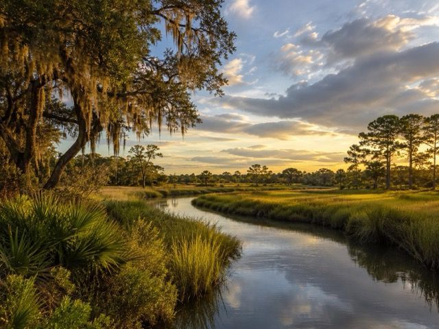 Lowcountry landscape near Nexton, South Carolina
