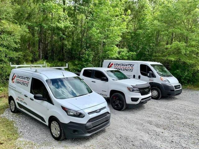 Lowcountry Crawlspaces service fleet serving Johns Island and Charleston County, South Carolina