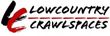 Lowcountry Crawlspaces logo in black and red text with a stylized red “LC” mark
