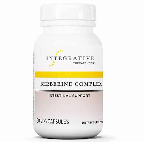 White bottle of Integrative Therapeutics Berberine Complex intestinal support capsules