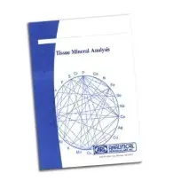 Book cover titled “Trace Mineral Analysis” with a blue sidebar and circular mineral chart.