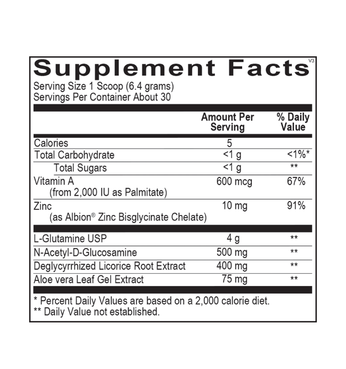 White jar of Ossa Maboua GlutaShield Vanilla dietary supplement with black lid and blue label.