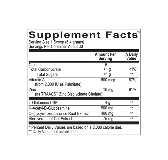 GlutaShield Vanilla dietary supplement jar with black lid and blue label on white background