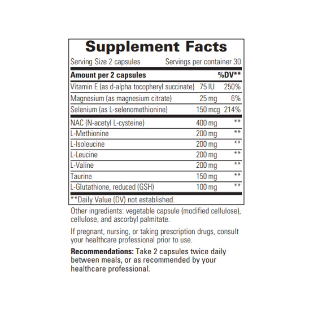 White Integrative Therapeutics Mercury Detox supplement bottle with gold label and gray cap