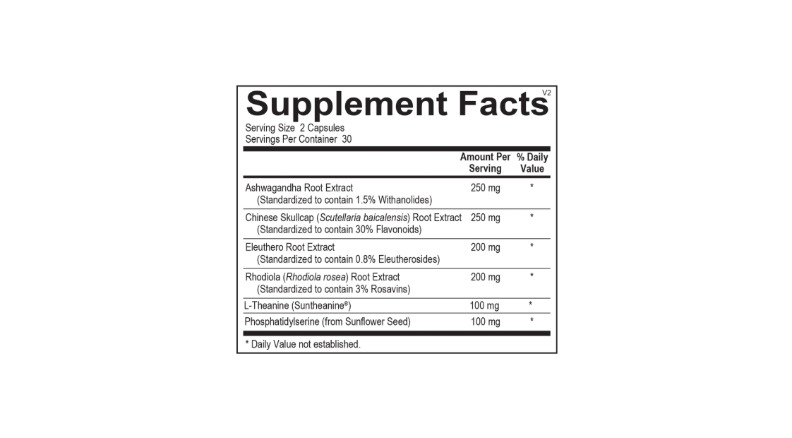 White supplement bottle labeled “AdreneVive” with black cap on a plain background