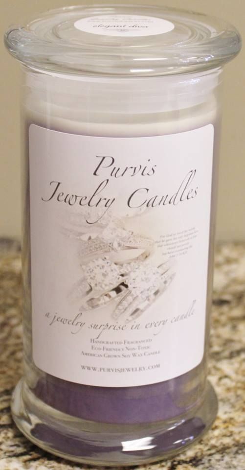 purple purvis jewelry candle