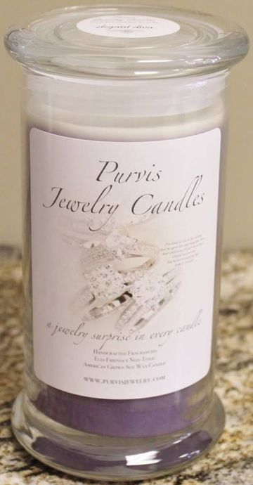 purple purvis jewelry candle