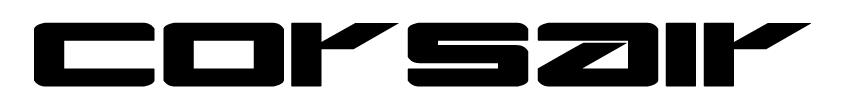 The word corsair is written in black on a white background.