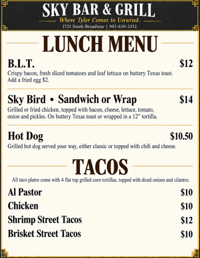 Hand holding a menu with small printed text in a dimly lit restaurant setting