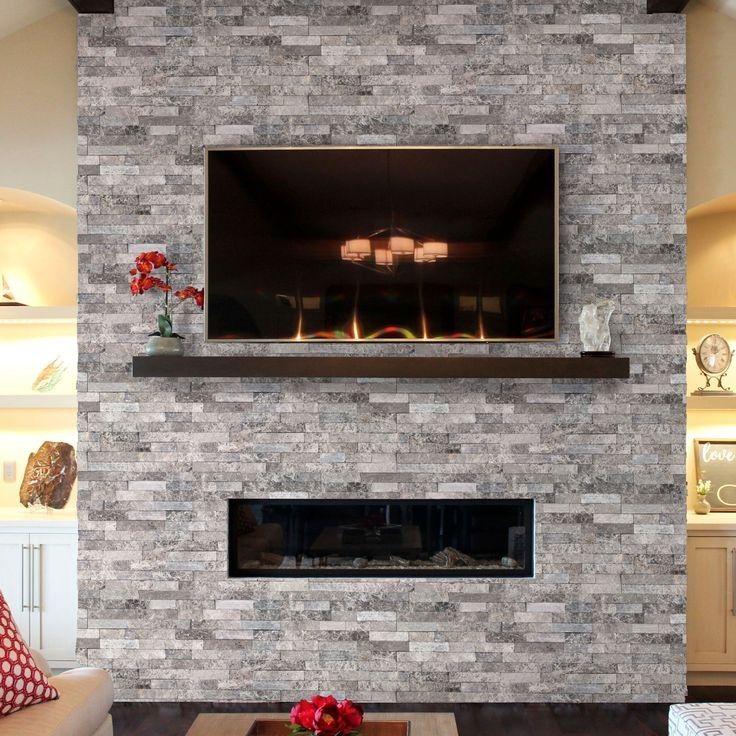 A living room with a fireplace and a flat screen tv