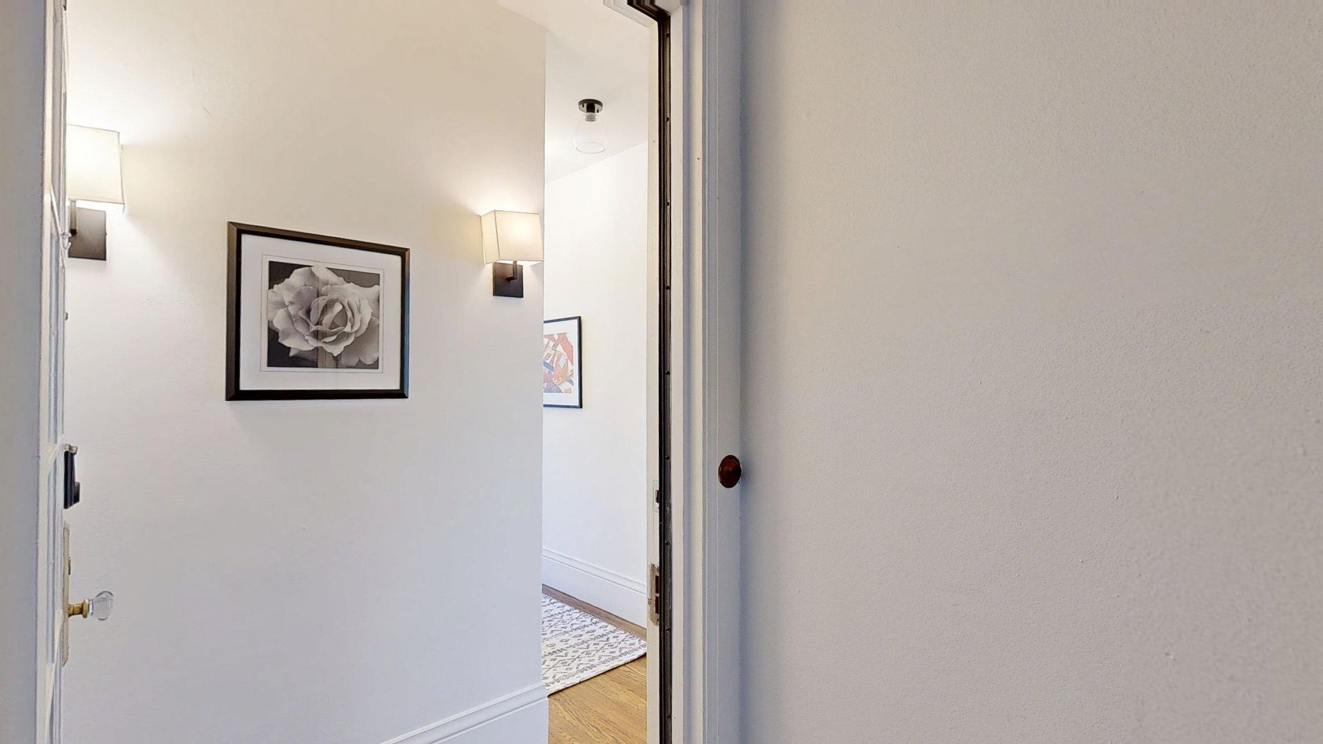 view from bathroom to hall at Union St.