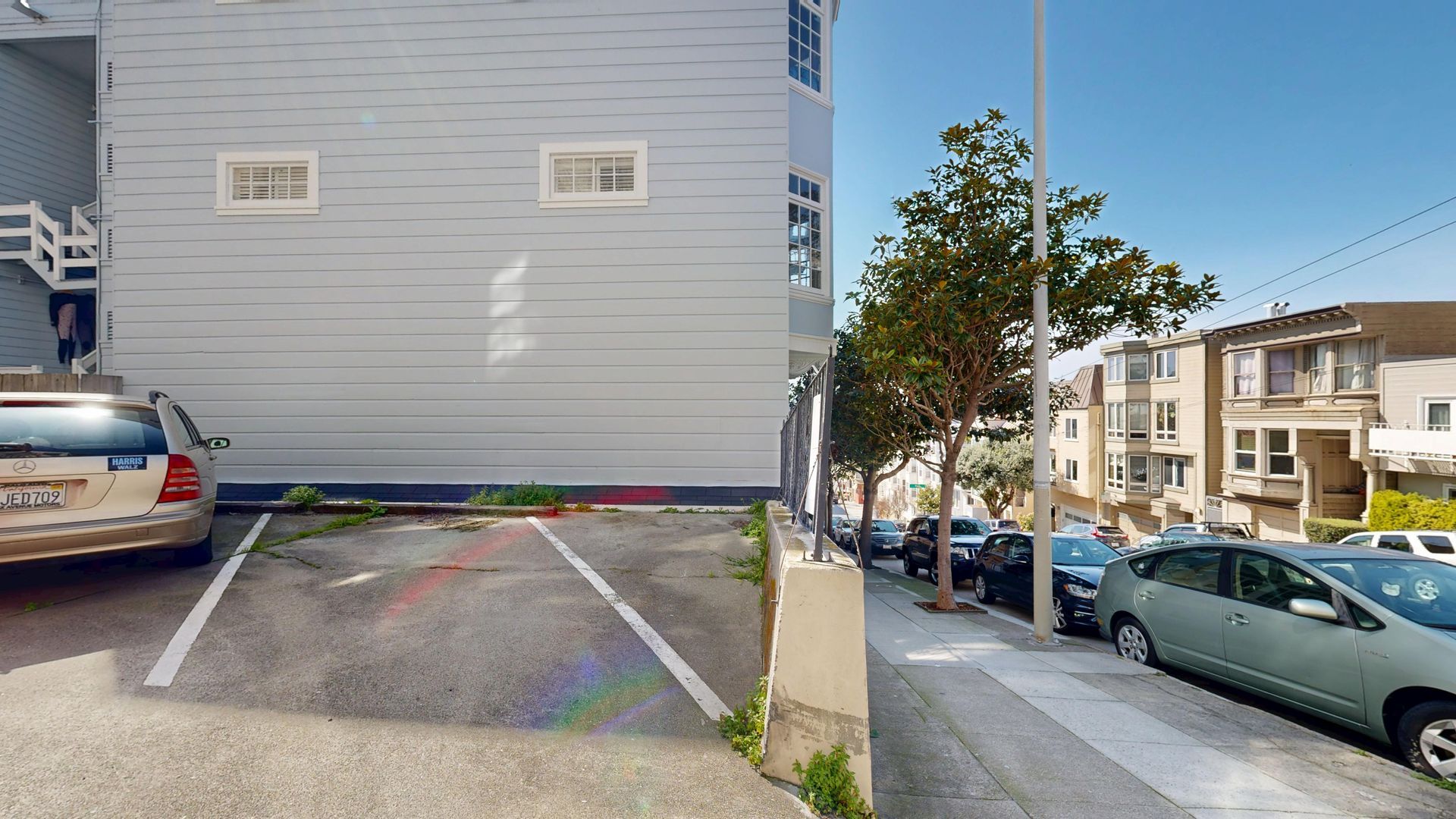 next door parking lot/Street view looking West on Union St.