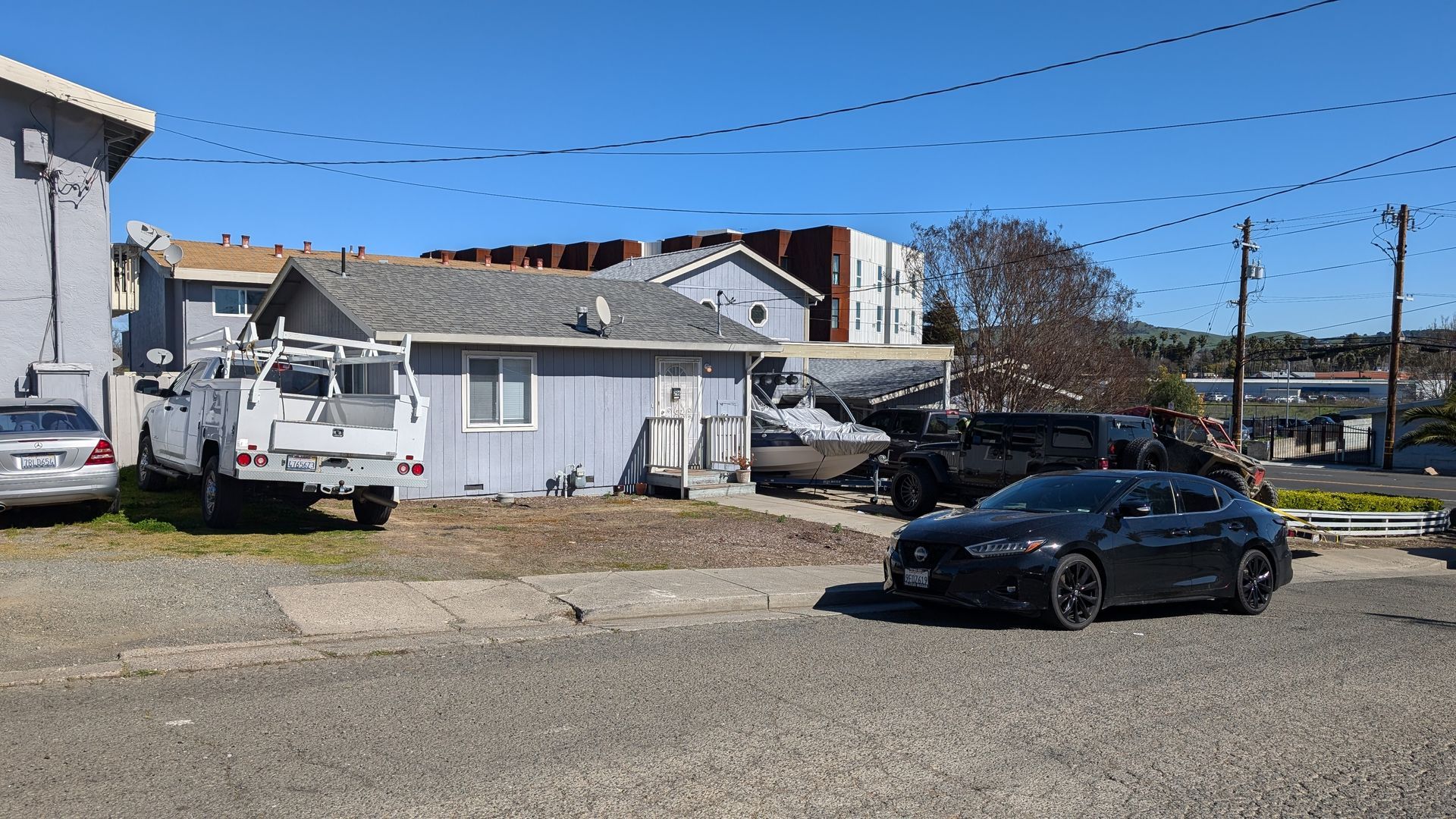 across the street view of frisbie