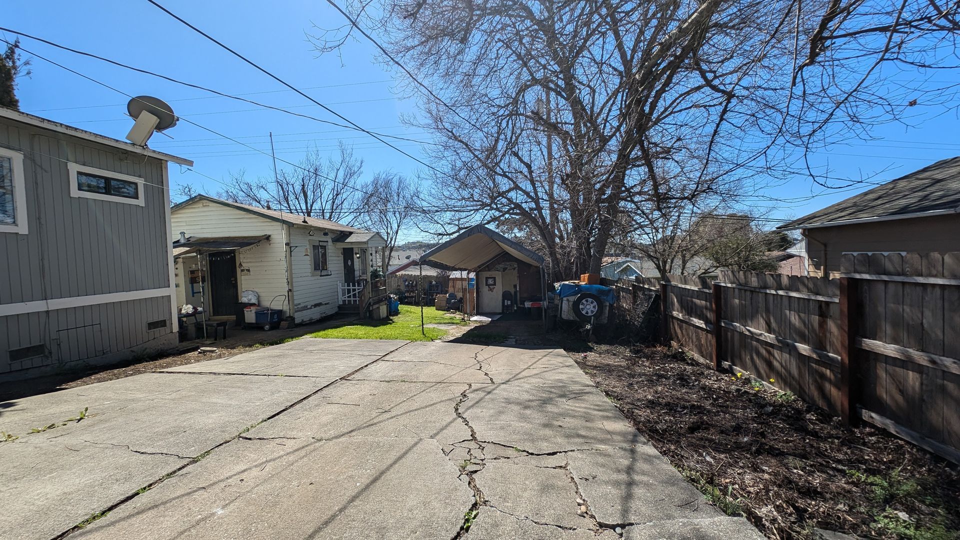 backyard driveway exterior at 849 Benicia
