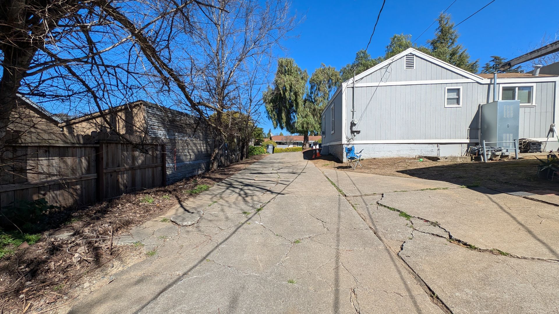 backyard driveway exterior at 849 Benicia