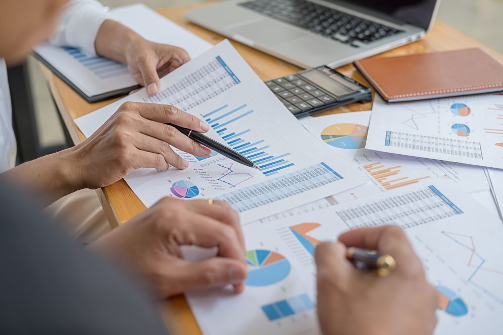 A Group of People Are Looking at Graphs and Charts — Townsville Accounting In Hyde Park, QLD