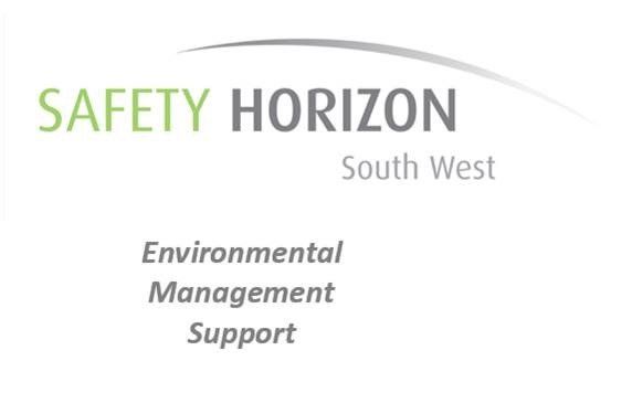 A logo for safety horizon south west environmental management support