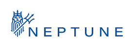 Blue Neptune logo with stylized tower icon and the word “NEPTUNE” in uppercase.