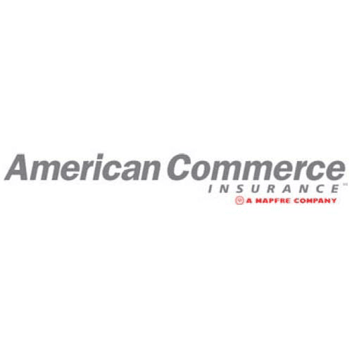 American Commerce Insurance logo in gray and red on a white background