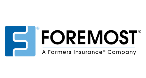 Foremost logo with blue F icon and “FOREMOST” text, “A Farmers Insurance Company” beneath