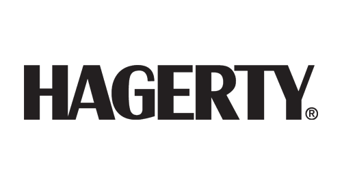 Hagerty logo in bold black letters on a white background
