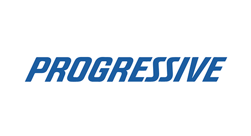 Progressive logo in blue italic text on a white background