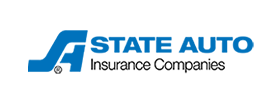 STATE AUTO Insurance Companies logo in blue text with stylized blue “A” icon