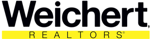 Weichert REALTORS logo in black text with a yellow underline and black uppercase subtitle on white background
