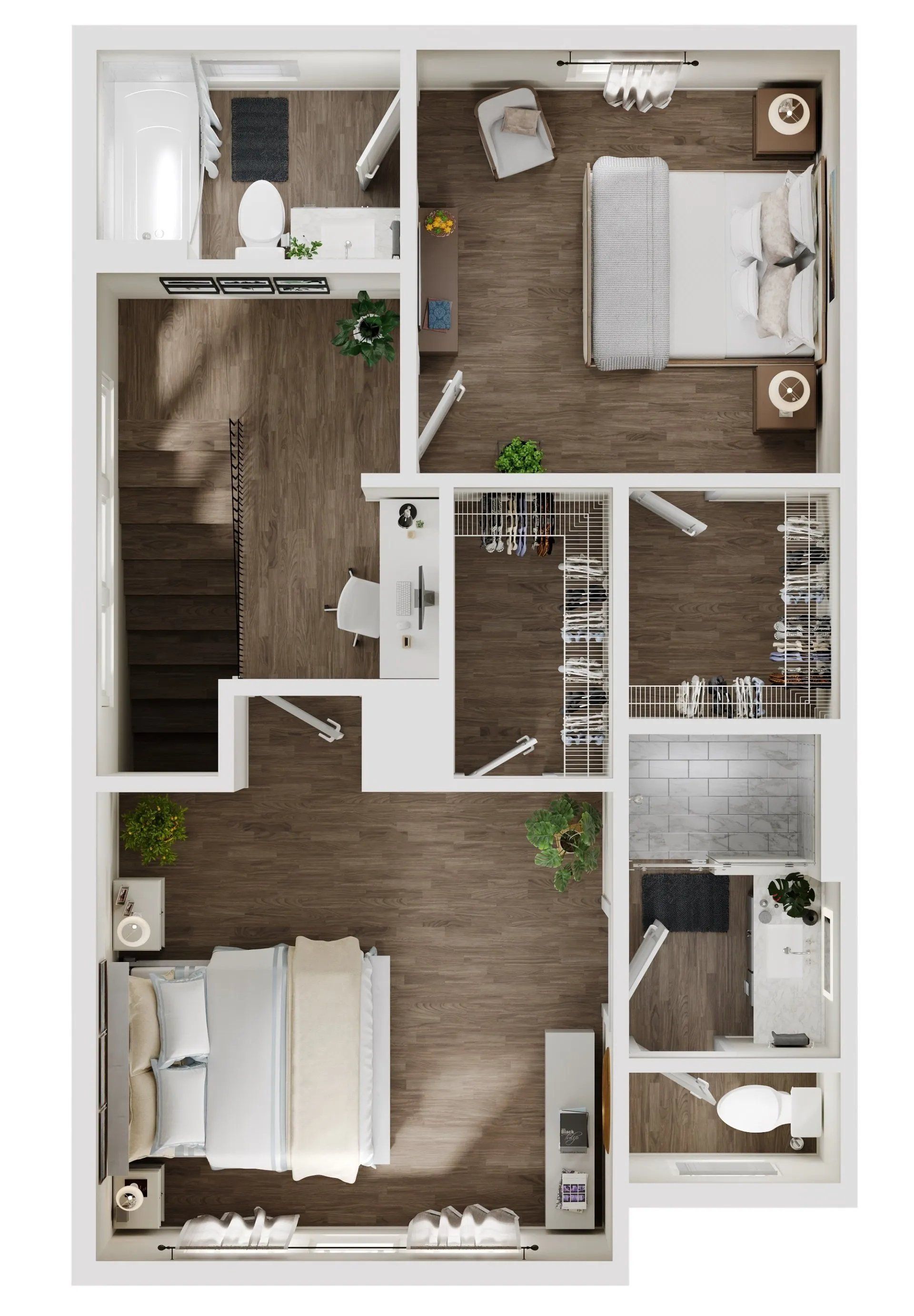 second floor layout in Huntley Park