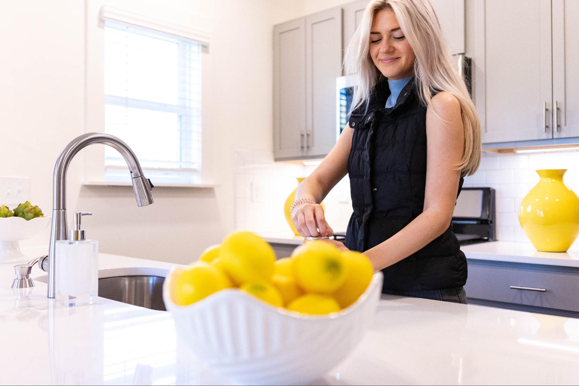 in the kitchen