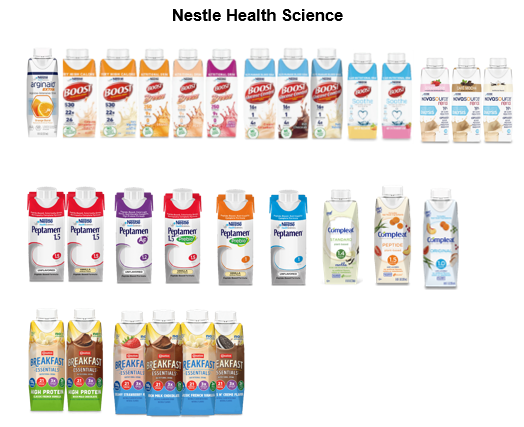Tube feeding nutrition cartons