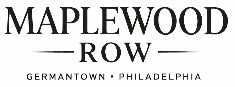 Maplewood Row logo with “Germantown • Philadelphia” text in black on white background