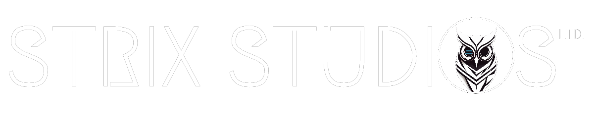 STRIX STUDIOS logo with an owl icon