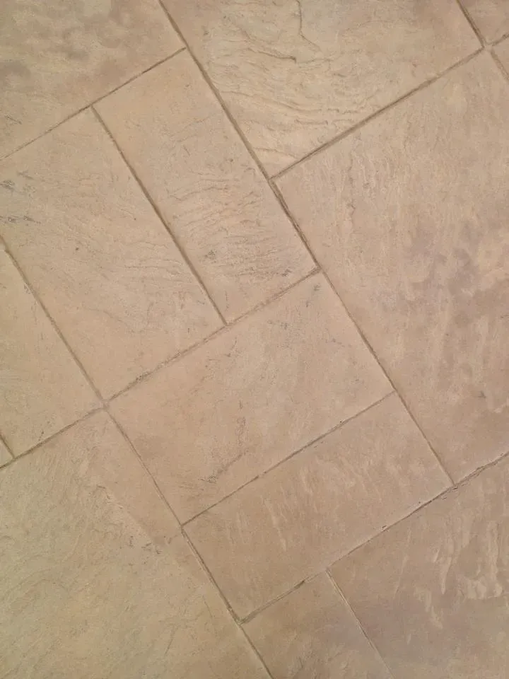 Riverside California stamped concrete contractor custom stone finish